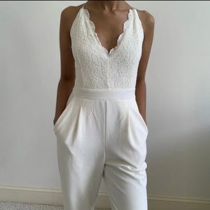 Express Lace Bodice Jumpsuit